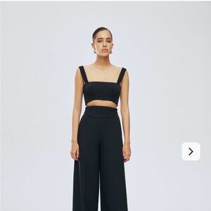 Wona by Wona White Wide-Leg High-Waist Pants and top custom set size 4